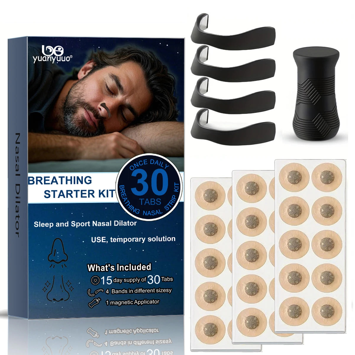 Magnetic Nose Fitness Bar | Anti Sweat Grip Design | Physical Support | Exercise/Daily Use Accessories. Exercise/sleep use.