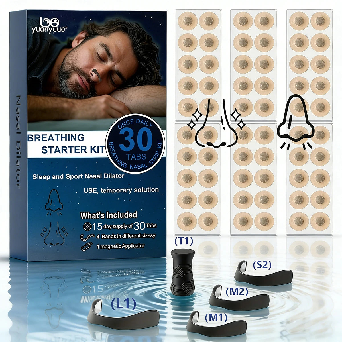 Magnetic Nose Fitness Bar | Anti Sweat Grip Design | Physical Support | Exercise/Daily Use Accessories. Exercise/sleep use.