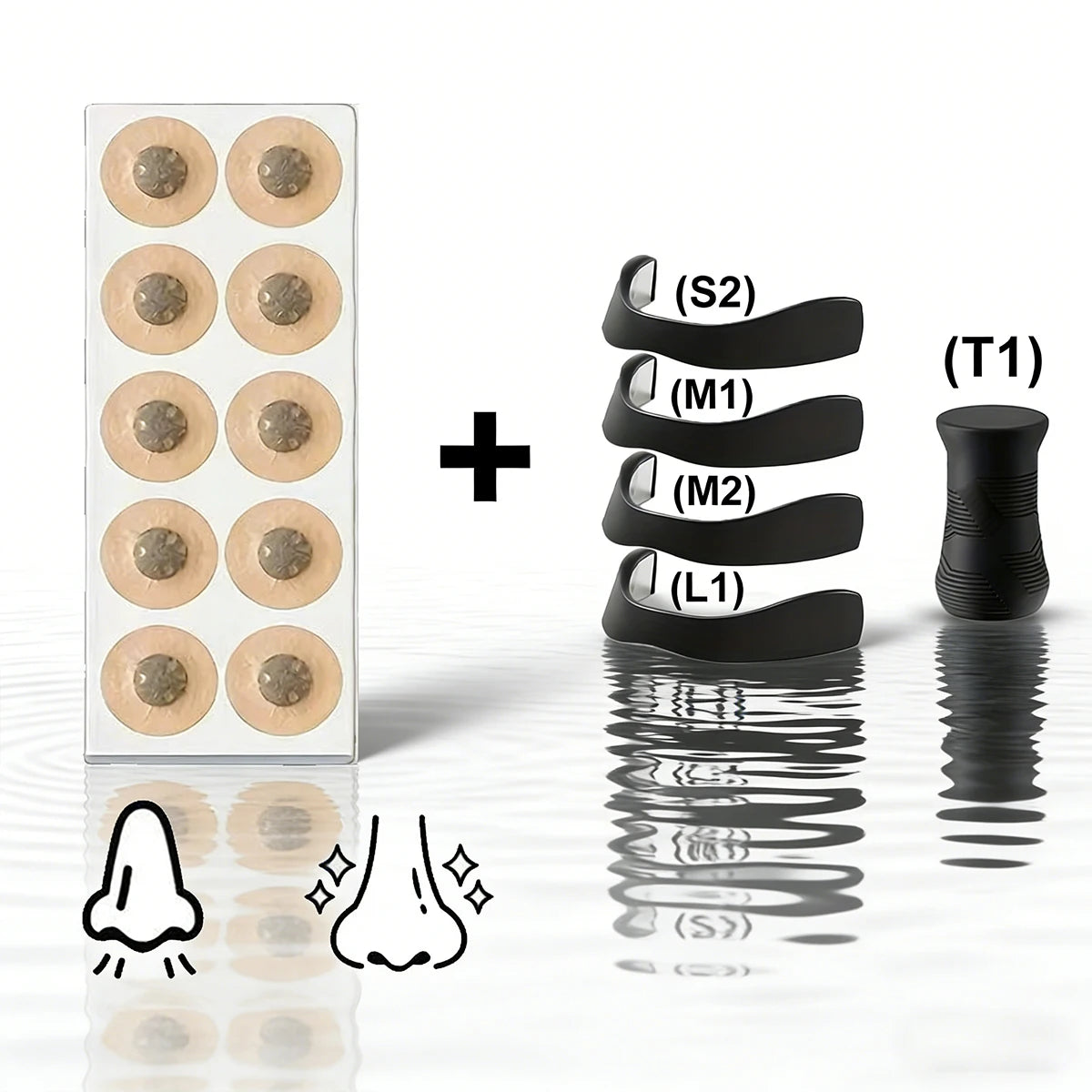 Magnetic Nose Fitness Bar | Anti Sweat Grip Design | Physical Support | Exercise/Daily Use Accessories. Exercise/sleep use.